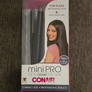 Conair Mini PRO Ceramic Flat Iron - Black